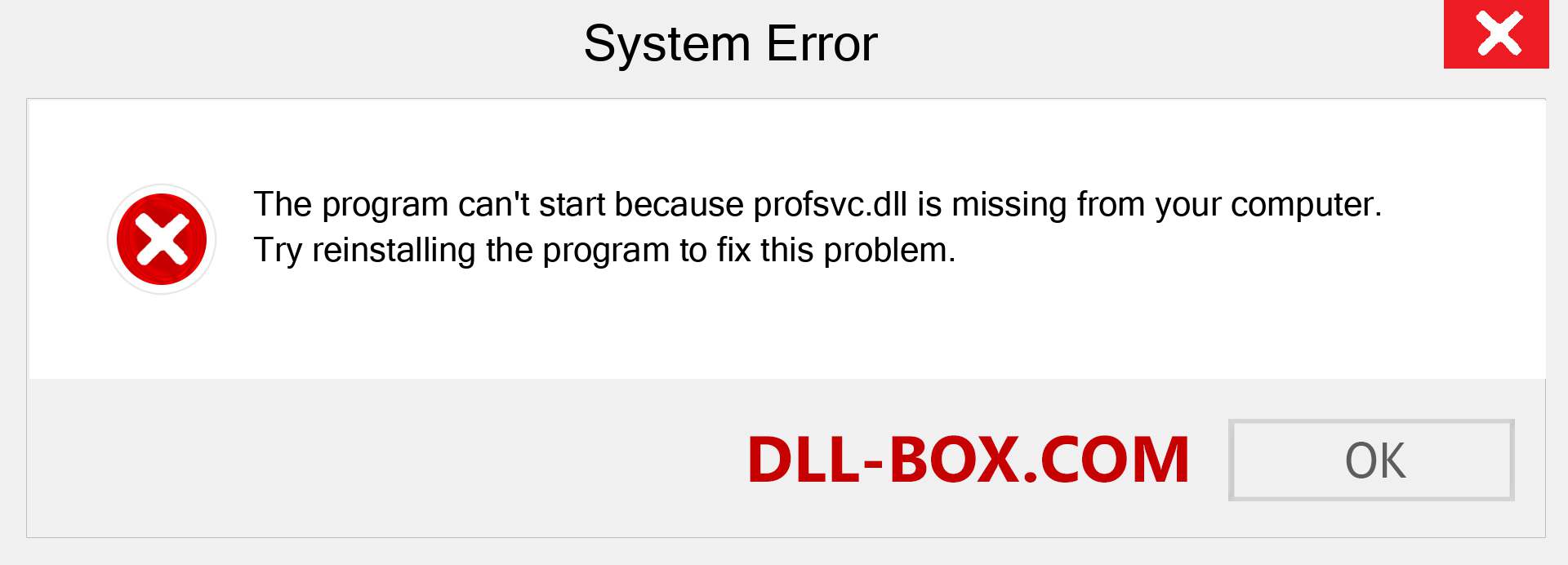  profsvc.dll file is missing?. Download for Windows 7, 8, 10 - Fix  profsvc dll Missing Error on Windows, photos, images